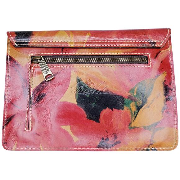PATRICIA NASH Women's Leather Envelope Clutch Purse Floral Spring Multicolor GUC - Picture 4 of 16